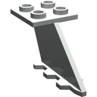 Lego letadlo zadní křídlo 4x2x2, světle šedá (347902, 347952)